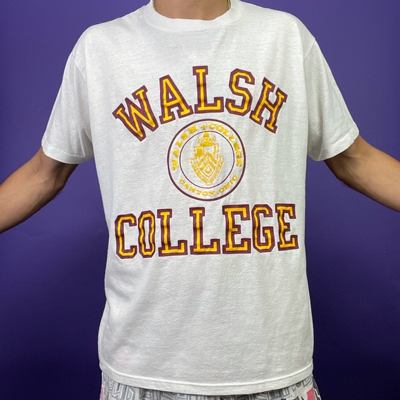 Vintage Shirts Vintage Walsh College Graphic Image Tshirt Poshmark